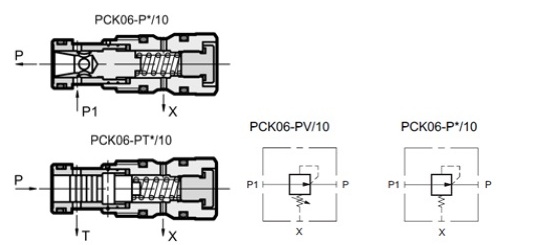 شیر دو و سه راهه جبران کننده فشار کارتریجی PCK06