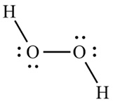 ساختار شیمیایی آب اکسیژنه (پراکسید هیدروژن)