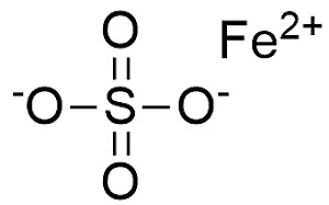 ساختار مولکولی زاج سبز (سولفات آهن)