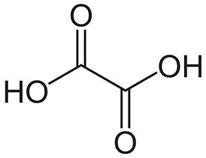 ساختار مولکولی اسید اگزالیک