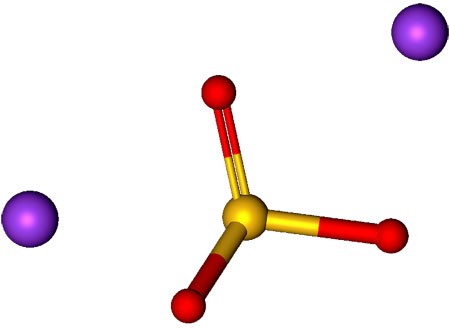 ساختار مولکولی سدیم سولفیت
