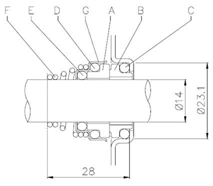 مکانیکال سیل پمپ سانتریفیوژ ابارا سری PRA در مدل های 1.50 و 2.00