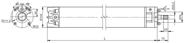 مشخصات ابعادی الکتروموتور گراندفوس MMS