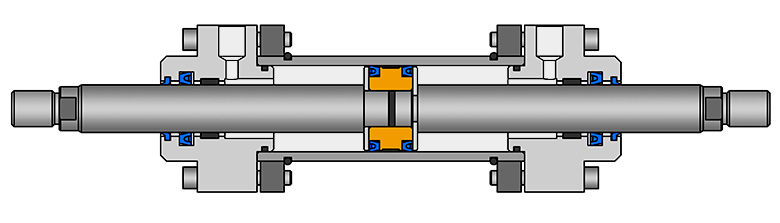 ساختار داخلی سیلندر هیدرولیک دو طرفه