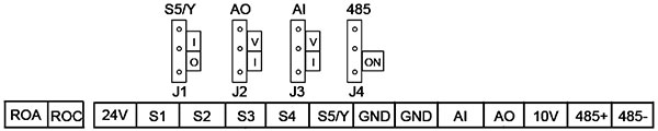 دیاگرام جامپر ورودی مدار کنترل اینورتر اینوت مدل GD10