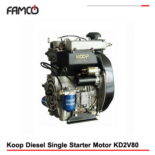 موتور برق تک دیزلی Koop مدل KD2V80 با توان 20 اسب کوپ استارتی