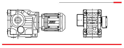 موتور گیربکس کرانویل SEW پایه دار هالو شافت شرینک دیسک سری KH..B