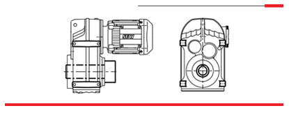 موتور گیربکس آویز SEW پایه دار هالو شافت شرینک دیسک سری FH..B