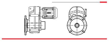 موتور گیربکس پارالل شافت SEW فلنج دار B5 هالو شافت شرینک دیسک سری FHF