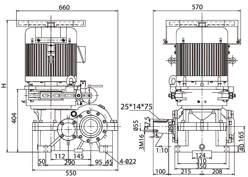 ابعاد موتور پله برقی سیتور SFJ112