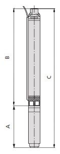 ابعاد و اندازه الکتروپمپ شناور اسپرونی SX4