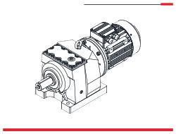 گیربکس شافت مستقیم ایلماز MV با نصب موتور مطابق IEC B5 / B14 
