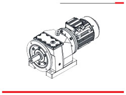 گیربکس شافت مستقیم ایلماز MVF نصب موتور مطابق IEC B5/B14 با فلنج خروجی
